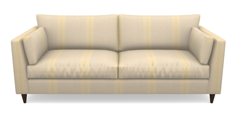 Product photograph of Saltdean 4 Seater Sofa In Cloth 22 - Racing Stripes Cheltenham - Lemon from Sofas and Stuff Limited