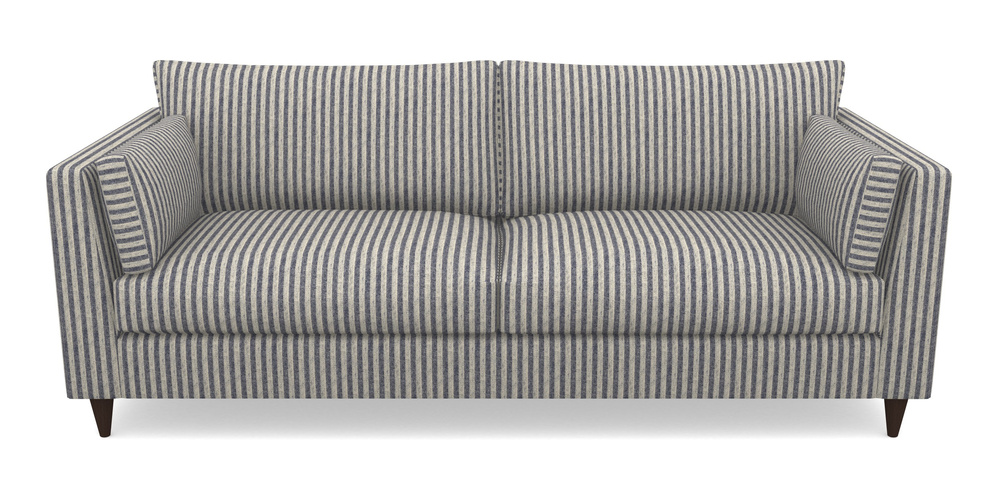 Product photograph of Saltdean 4 Seater Sofa In Cloth 22 - Pinstripe - Deep Water from Sofas and Stuff Limited