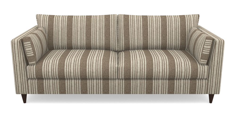 Product photograph of Saltdean 4 Seater Sofa In Cloth 22 - Bayadere - Peat from Sofas and Stuff Limited