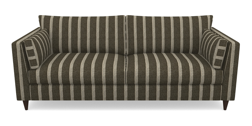 Product photograph of Saltdean 4 Seater Sofa In Cloth 20 - Design 2 - Olive Stripe from Sofas and Stuff Limited