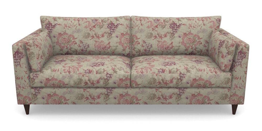 Product photograph of Saltdean 4 Seater Sofa In Floral Linen - Faith Rose Quartz from Sofas and Stuff Limited