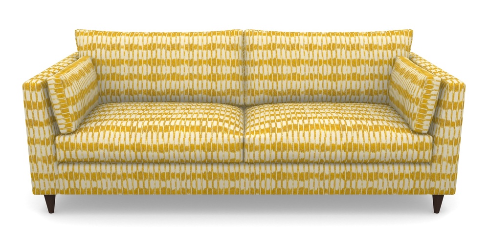 Product photograph of Saltdean 4 Seater Sofa In V A Brompton Collection - Ikat - Corn from Sofas and Stuff Limited