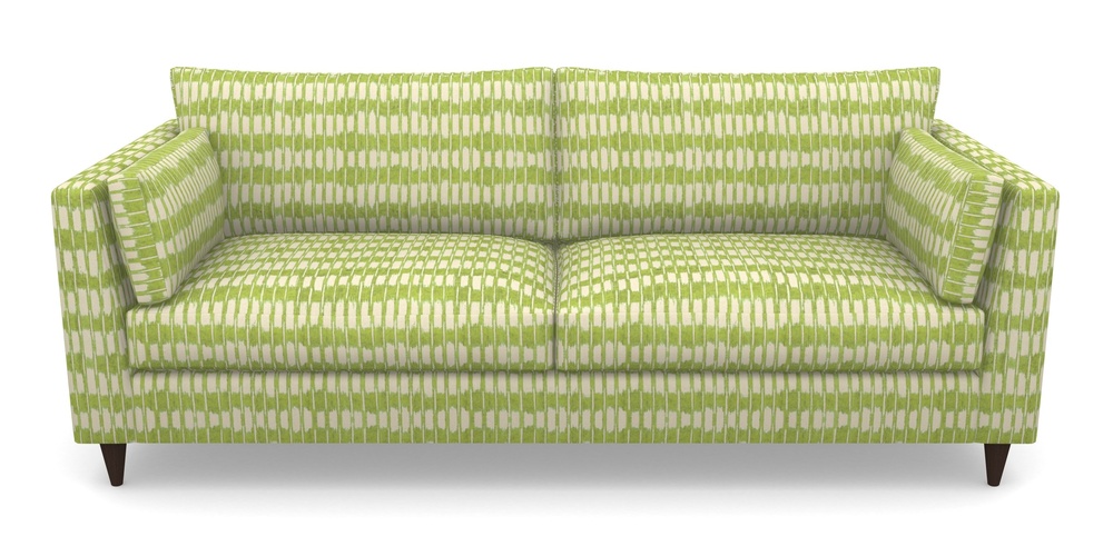 Product photograph of Saltdean 4 Seater Sofa In V A Brompton Collection - Ikat - Lime from Sofas and Stuff Limited