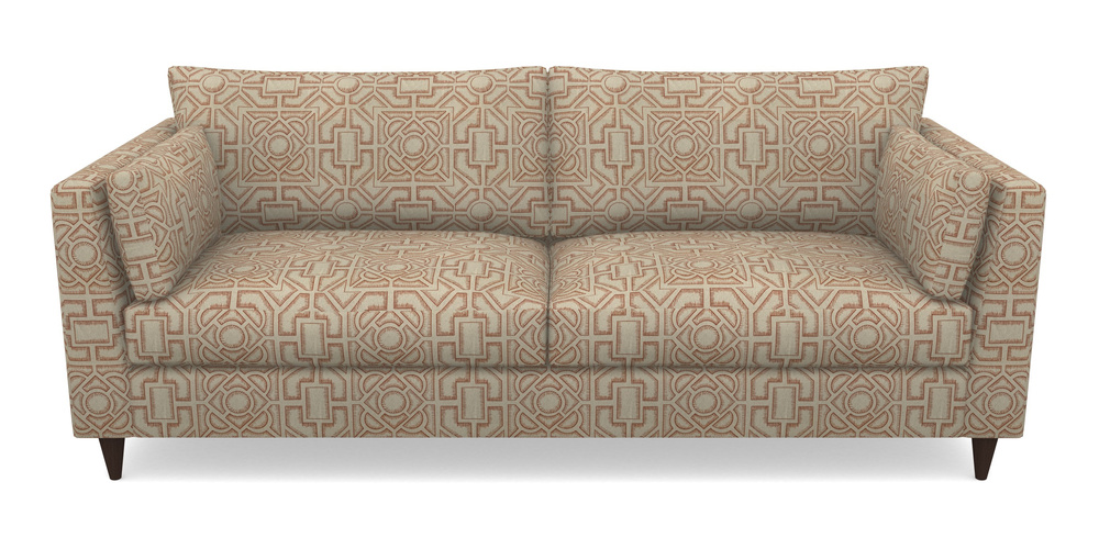 Product photograph of Saltdean 4 Seater Sofa In Rhs Collection - Large Knot Garden Linen - Terracotta from Sofas and Stuff Limited