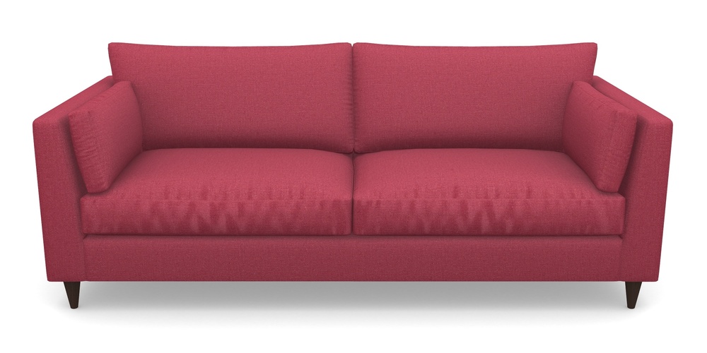 Product photograph of Saltdean 4 Seater Sofa In Plain Linen Cotton - Raspberry Jam from Sofas and Stuff Limited