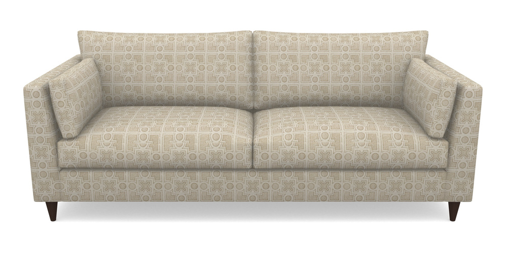 Product photograph of Saltdean 4 Seater Sofa In Rhs Collection - Small Knot Garden Cotton Weave - Gold from Sofas and Stuff Limited