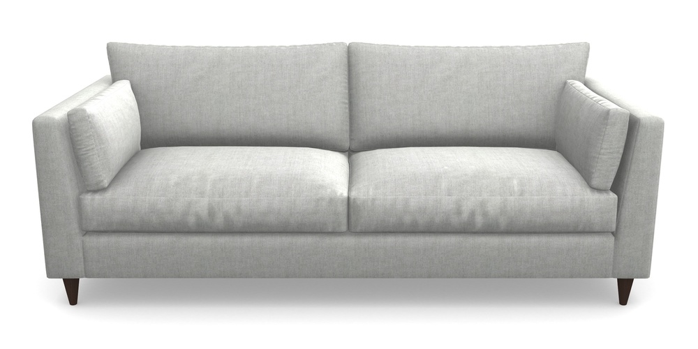 Product photograph of Saltdean 4 Seater Sofa In Super Soft Velvet - Silver from Sofas and Stuff Limited