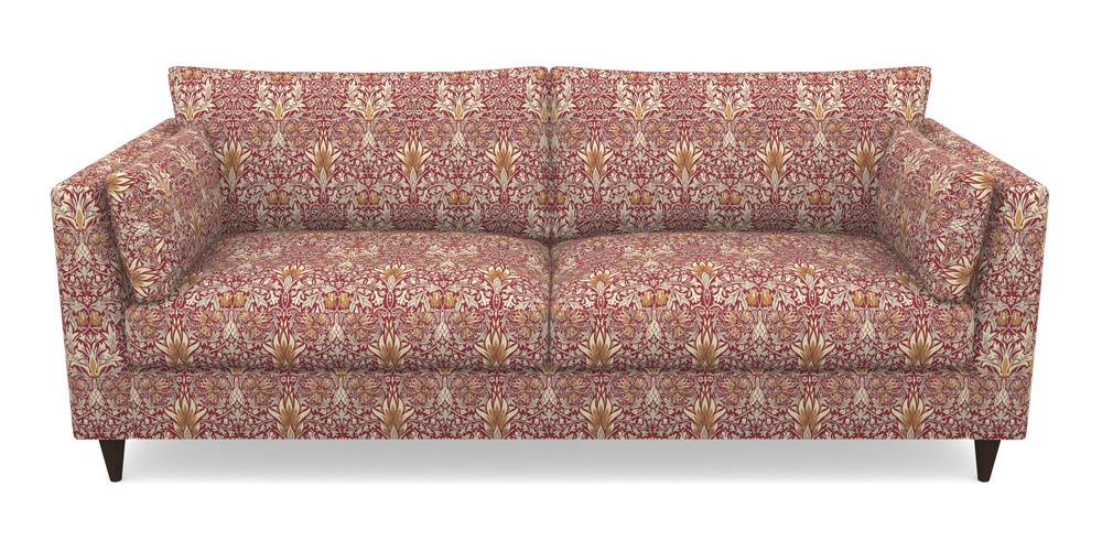 Product photograph of Saltdean 4 Seater Sofa In William Morris Collection - Snakeshead - Claret Gold from Sofas and Stuff Limited