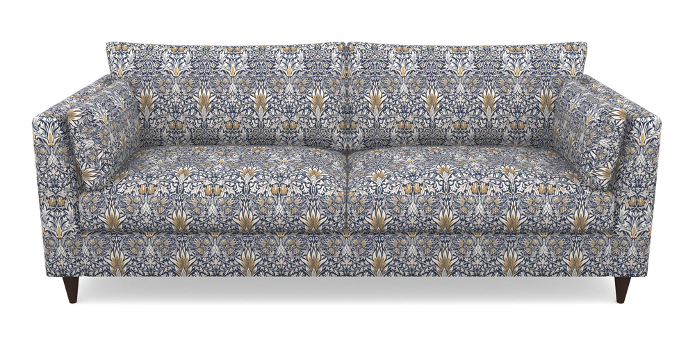 Product photograph of Saltdean 4 Seater Sofa In William Morris Collection - Snakeshead - Indigo Hemp from Sofas and Stuff Limited