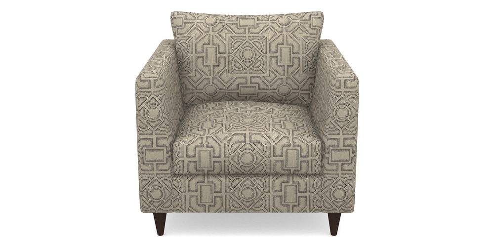 Product photograph of Saltdean Chair In Rhs Collection - Large Knot Garden Linen - Grey from Sofas and Stuff Limited