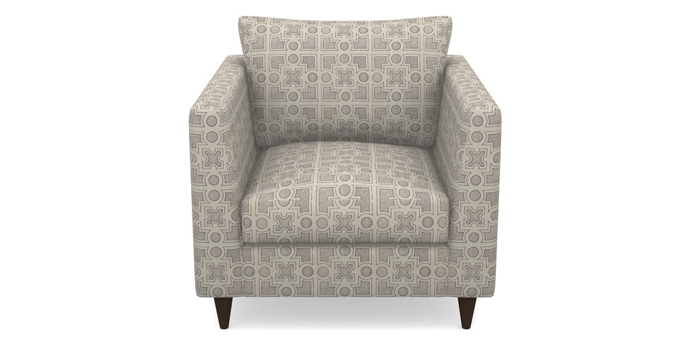 Product photograph of Saltdean Chair In Rhs Collection - Small Knot Garden Cotton Weave - Grey from Sofas and Stuff Limited