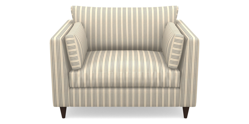 Product photograph of Saltdean Snuggler In Cloth 22 - Racing Stripes Ayr - Charcoal from Sofas and Stuff Limited