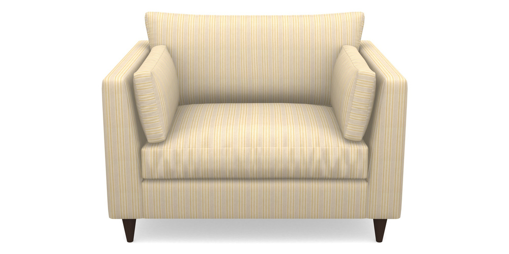 Product photograph of Saltdean Snuggler In Cloth 22 - Racing Stripes Ayr - Lemon from Sofas and Stuff Limited