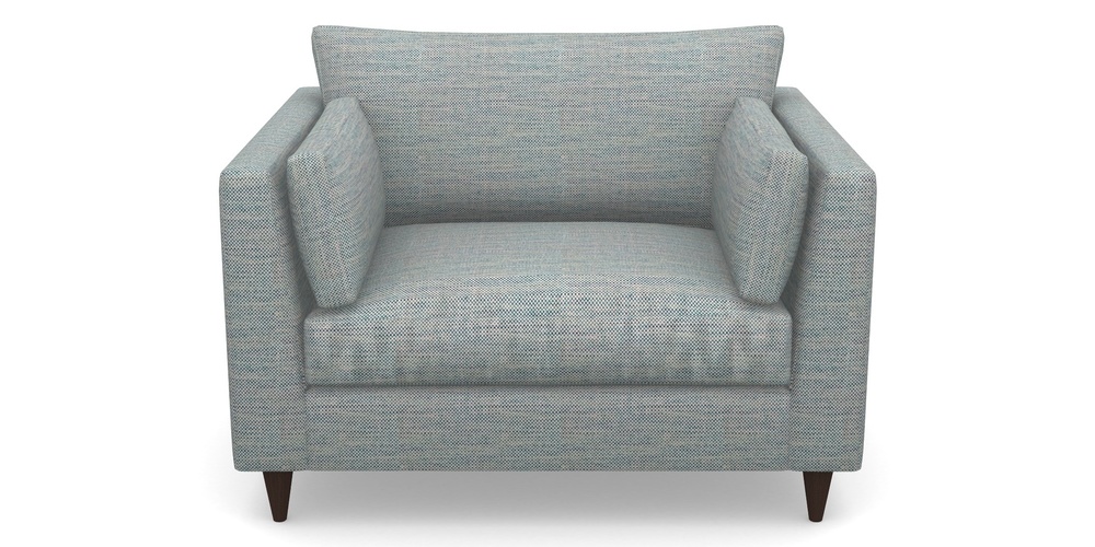 Product photograph of Saltdean Snuggler In Basket Weave - Blue from Sofas and Stuff Limited