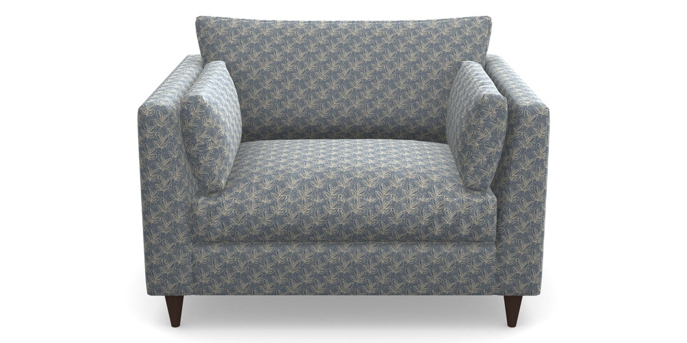 Product photograph of Saltdean Snuggler In Cloth 21 - Decorative Leaf - Bilberry from Sofas and Stuff Limited