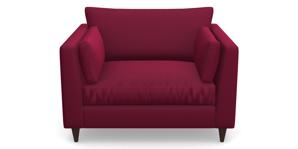 Product photograph of Saltdean Snuggler In Clever Glossy Velvet - Chianti from Sofas and Stuff Limited