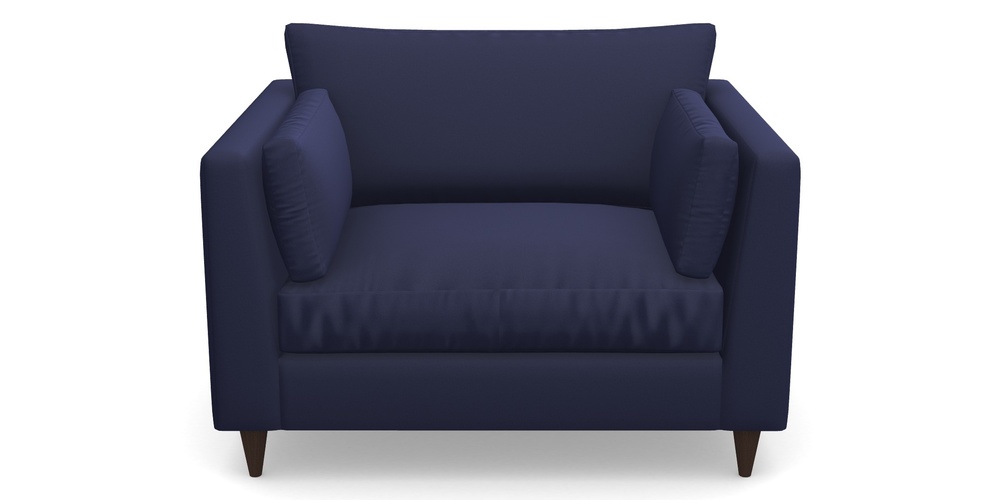 Product photograph of Saltdean Snuggler In Clever Glossy Velvet - Navy from Sofas and Stuff Limited