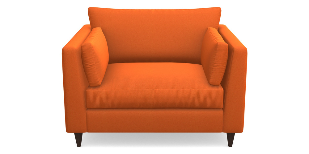 Product photograph of Saltdean Snuggler In Clever Glossy Velvet - Seville from Sofas and Stuff Limited