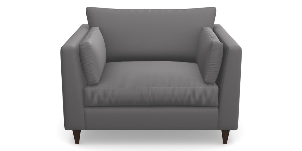 Product photograph of Saltdean Snuggler In Clever Glossy Velvet - Shadow from Sofas and Stuff Limited