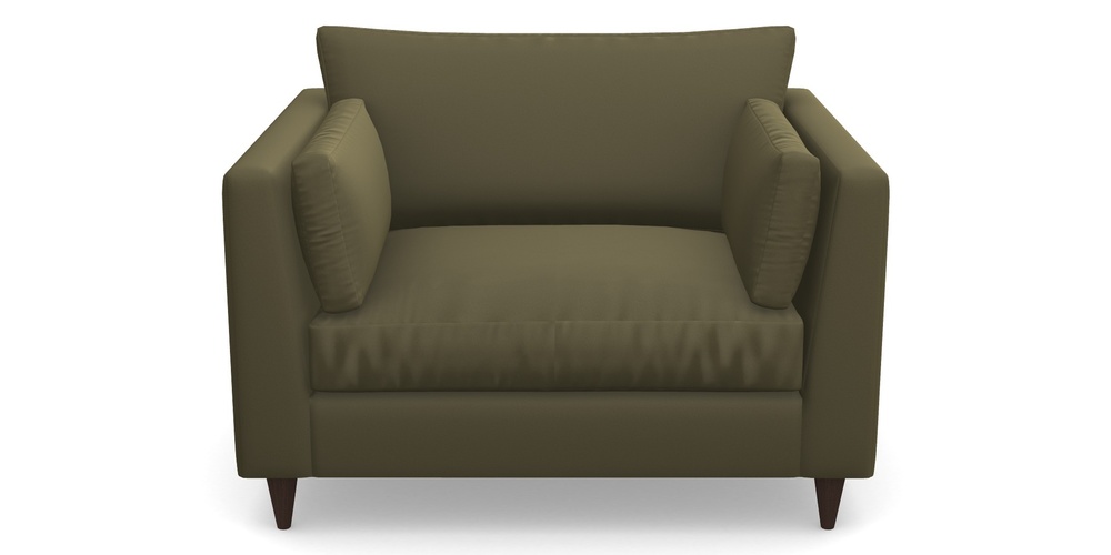 Product photograph of Saltdean Snuggler In Clever Glossy Velvet - Sherwood from Sofas and Stuff Limited