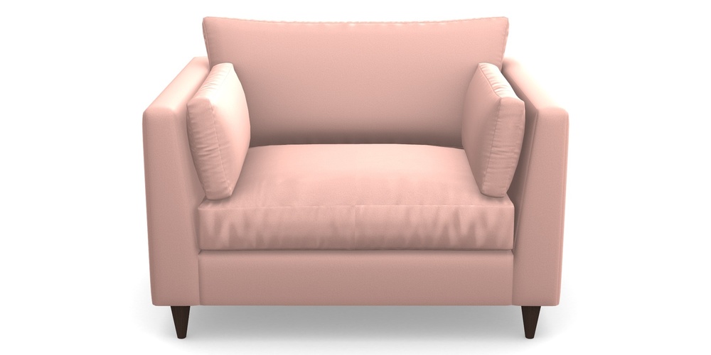 Product photograph of Saltdean Snuggler In Clever Glossy Velvet - Tutu from Sofas and Stuff Limited