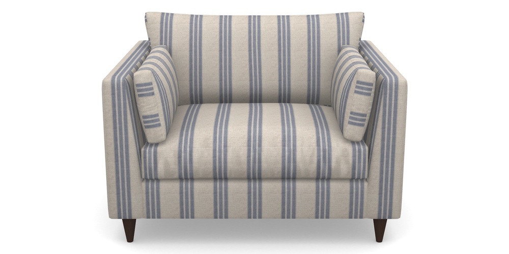 Product photograph of Saltdean Snuggler In Cloth 18 Stripes - Bengal - Indigo from Sofas and Stuff Limited