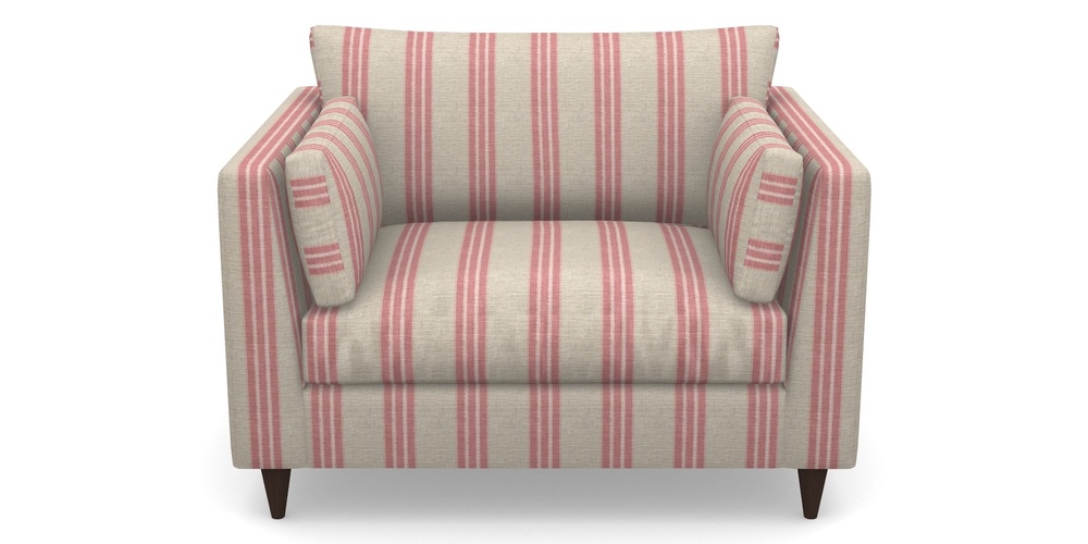 Product photograph of Saltdean Snuggler In Cloth 18 Stripes - Bengal - Cranberry from Sofas and Stuff Limited