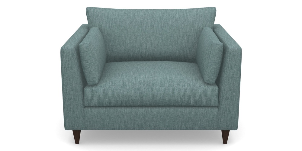 Product photograph of Saltdean Snuggler In Clever Cotton Mix - Teal from Sofas and Stuff Limited