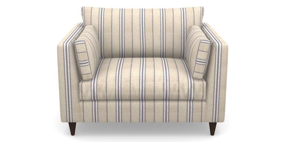 Product photograph of Saltdean Snuggler In Cloth 18 Stripes - Regimental - Indigo from Sofas and Stuff Limited