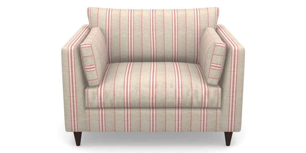 Product photograph of Saltdean Snuggler In Cloth 18 Stripes - Regimental - Cranberry from Sofas and Stuff Limited