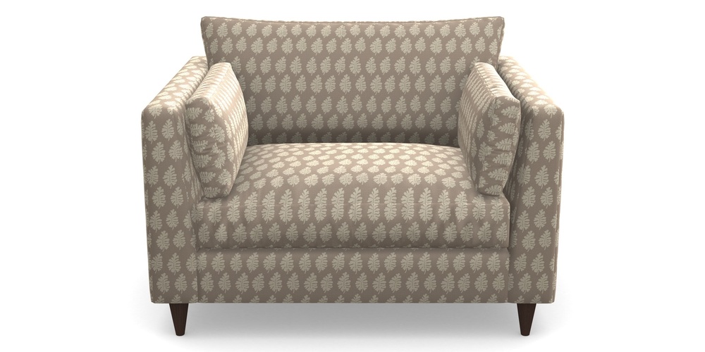 Product photograph of Saltdean Snuggler In Cloth 21 - Oak Leaf - Beech from Sofas and Stuff Limited