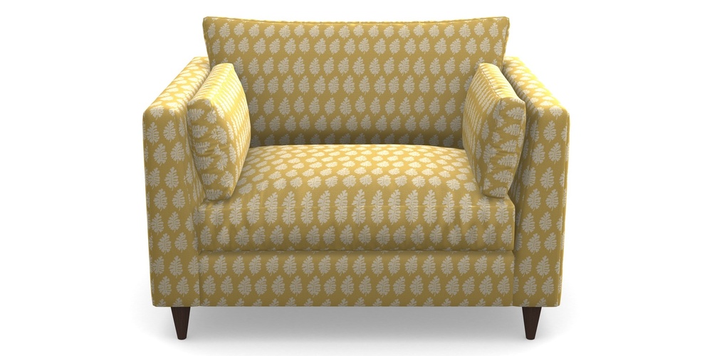 Product photograph of Saltdean Snuggler In Cloth 21 - Oak Leaf - Canary from Sofas and Stuff Limited