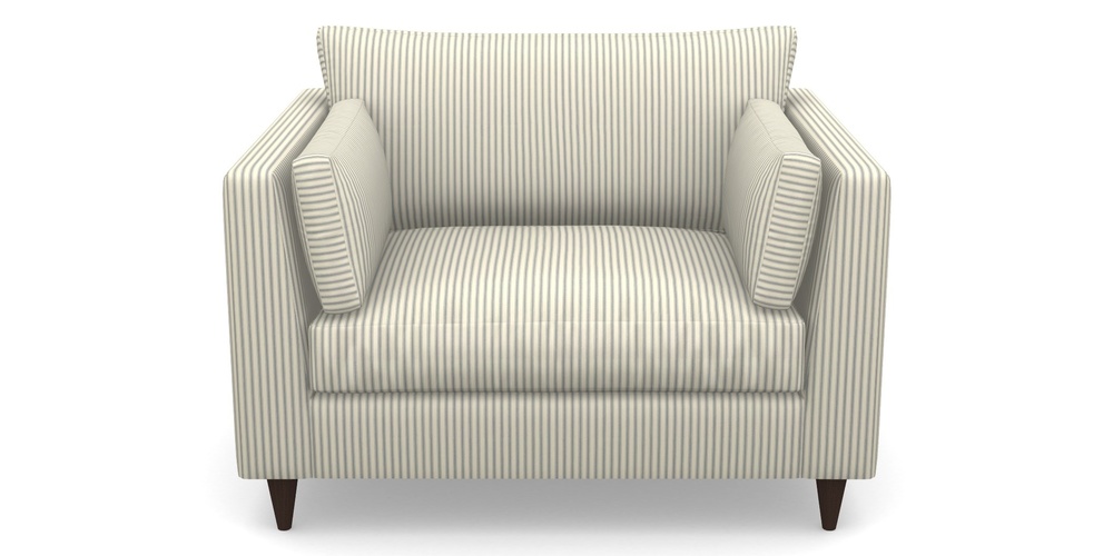 Product photograph of Saltdean Snuggler In Cotton Stripe - Airforce from Sofas and Stuff Limited