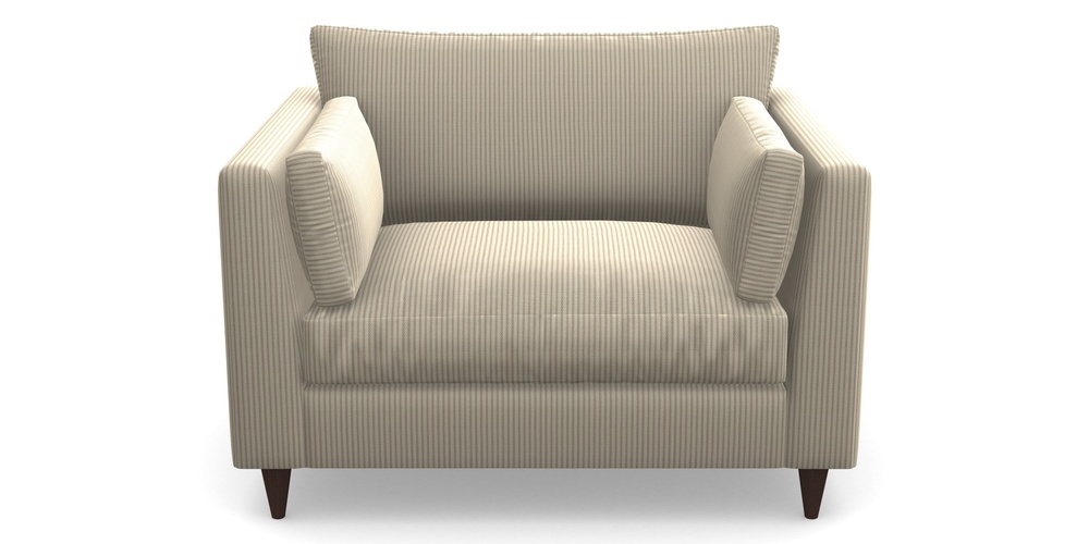 Product photograph of Saltdean Snuggler In Cloth 21 - Simple Stripe - Beech from Sofas and Stuff Limited