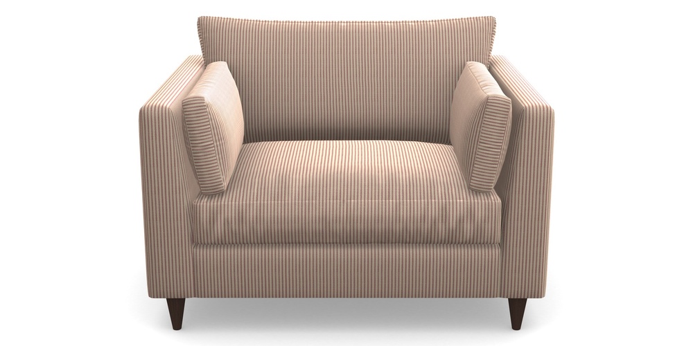 Product photograph of Saltdean Snuggler In Cloth 21 - Simple Stripe - Cassis from Sofas and Stuff Limited