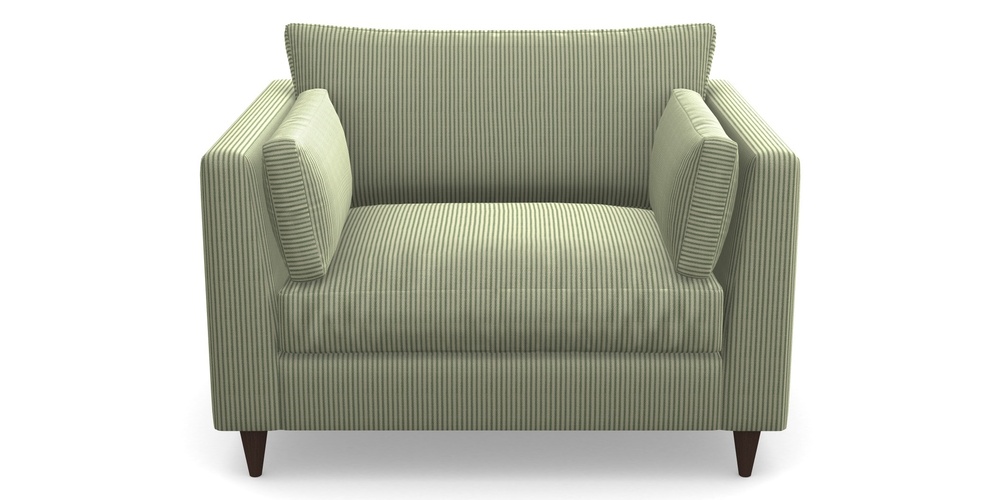 Product photograph of Saltdean Snuggler In Cloth 21 - Simple Stripe - Forest from Sofas and Stuff Limited