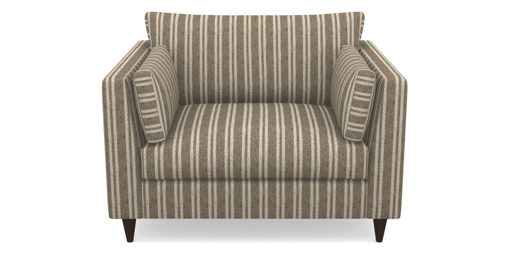 Product photograph of Saltdean Snuggler In Cloth 22 - Barcode - Peat from Sofas and Stuff Limited