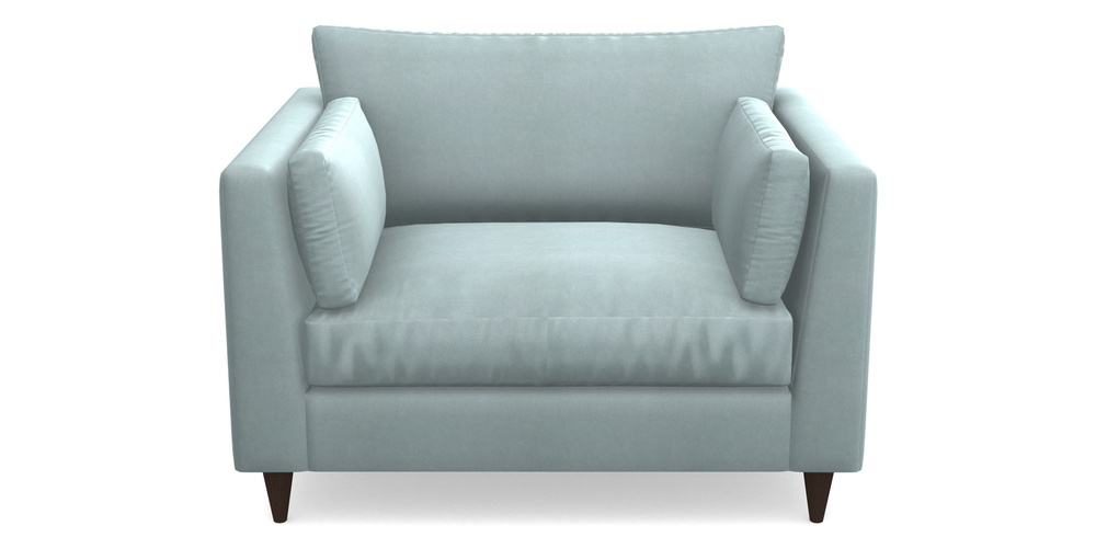 Product photograph of Saltdean Snuggler In Clever Tough And Eco Velvet - Mineral from Sofas and Stuff Limited