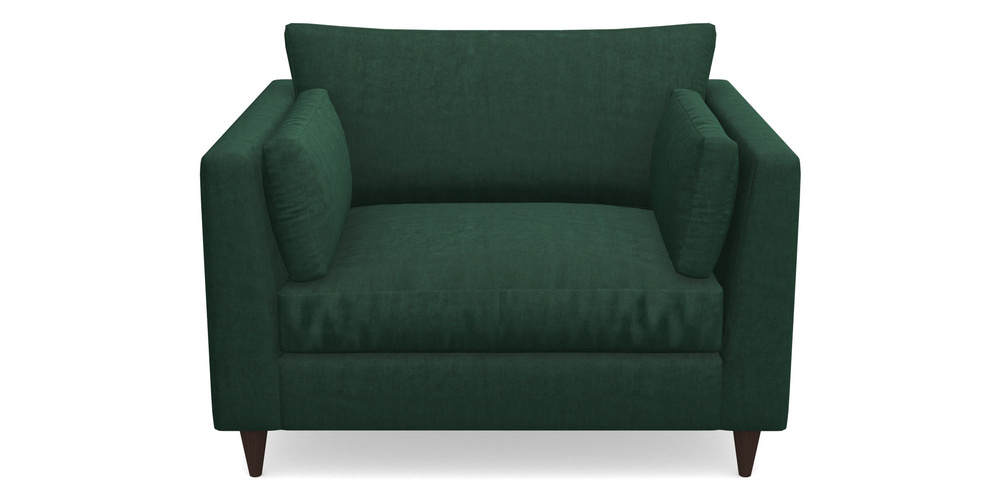 Product photograph of Saltdean Snuggler In Clever Tough And Eco Velvet - Pine from Sofas and Stuff Limited