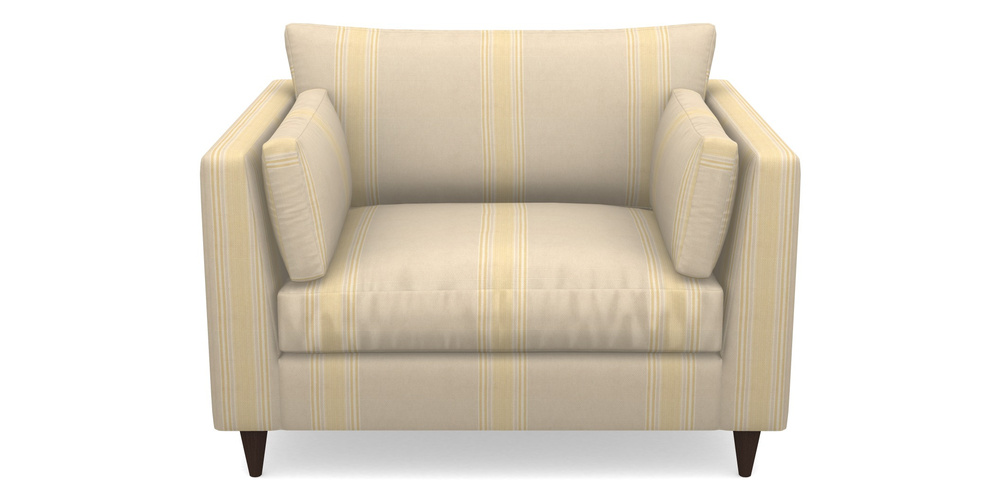 Product photograph of Saltdean Snuggler In Cloth 22 - Racing Stripes Cheltenham - Lemon from Sofas and Stuff Limited