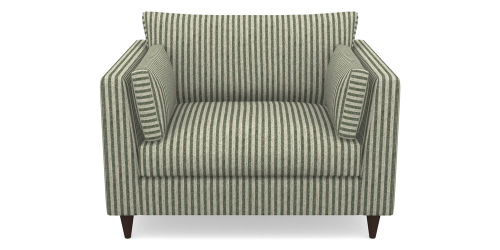 Product photograph of Saltdean Snuggler In Cloth 22 - Pinstripe - Courgette from Sofas and Stuff Limited