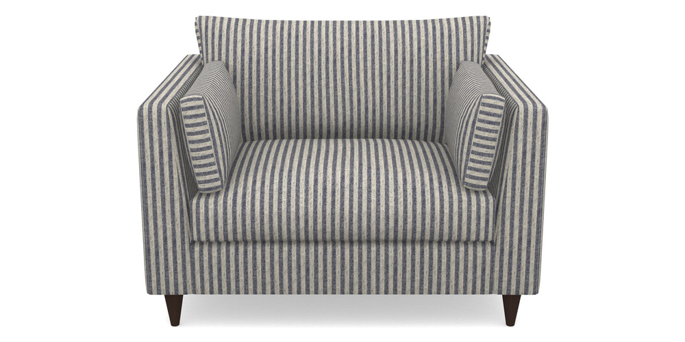 Product photograph of Saltdean Snuggler In Cloth 22 - Pinstripe - Deep Water from Sofas and Stuff Limited