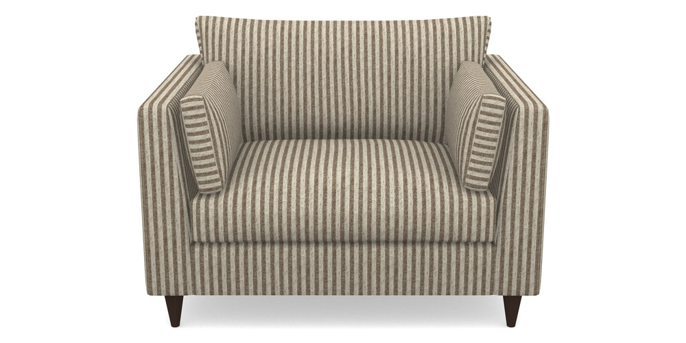 Product photograph of Saltdean Snuggler In Cloth 22 - Pinstripe - Peat from Sofas and Stuff Limited