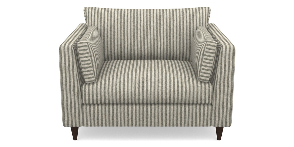 Product photograph of Saltdean Snuggler In Cloth 22 - Pinstripe - Seal from Sofas and Stuff Limited