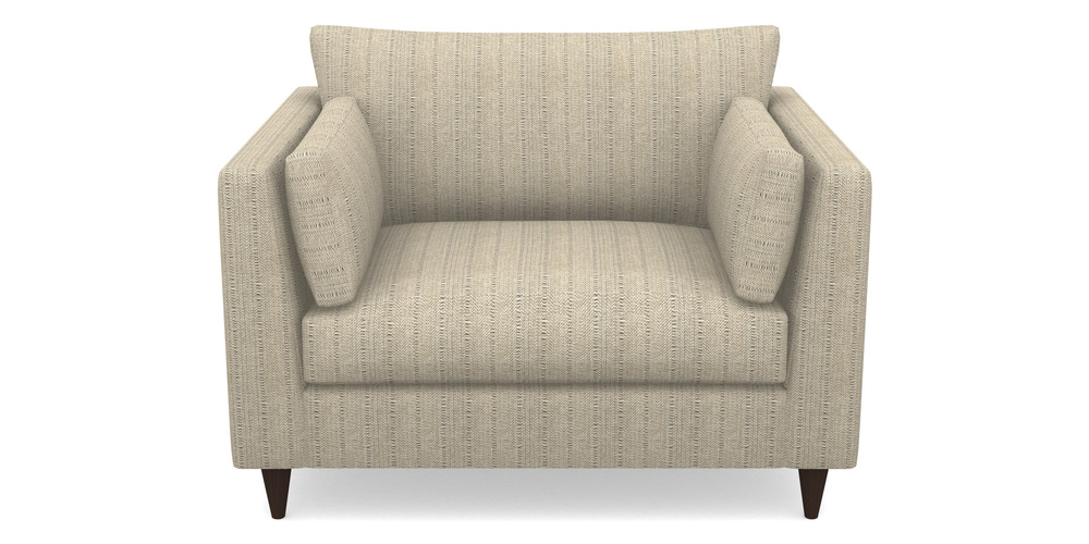 Product photograph of Saltdean Snuggler In Cloth 20 - Design 1 - Natural Herringbone from Sofas and Stuff Limited