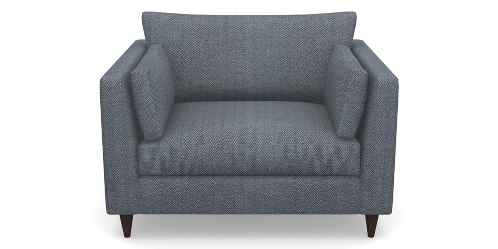 Product photograph of Saltdean Snuggler In Dundee Herringbone - Denim from Sofas and Stuff Limited