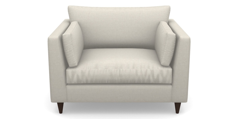 Product photograph of Saltdean Snuggler In Easy Clean Plain - Chalk from Sofas and Stuff Limited