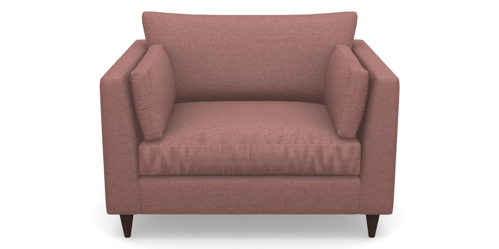 Product photograph of Saltdean Snuggler In Easy Clean Plain - Rosewood from Sofas and Stuff Limited