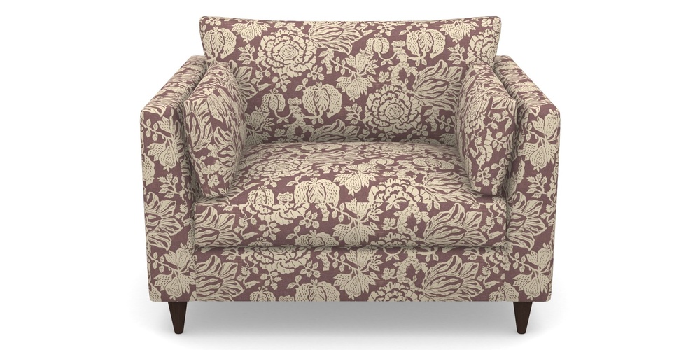 Product photograph of Saltdean Snuggler In V A Brompton Collection - Flowering Kale - Cacao from Sofas and Stuff Limited