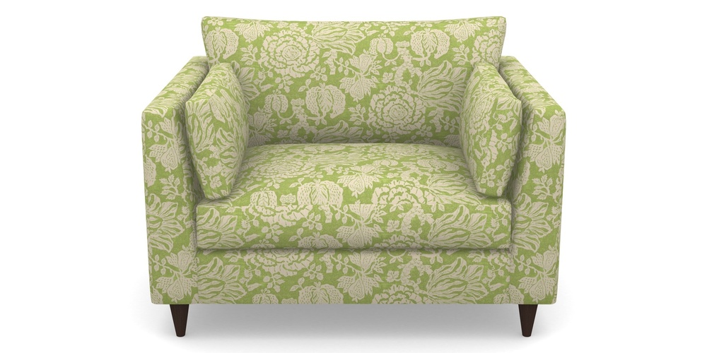 Product photograph of Saltdean Snuggler In V A Brompton Collection - Flowering Kale - Lime from Sofas and Stuff Limited